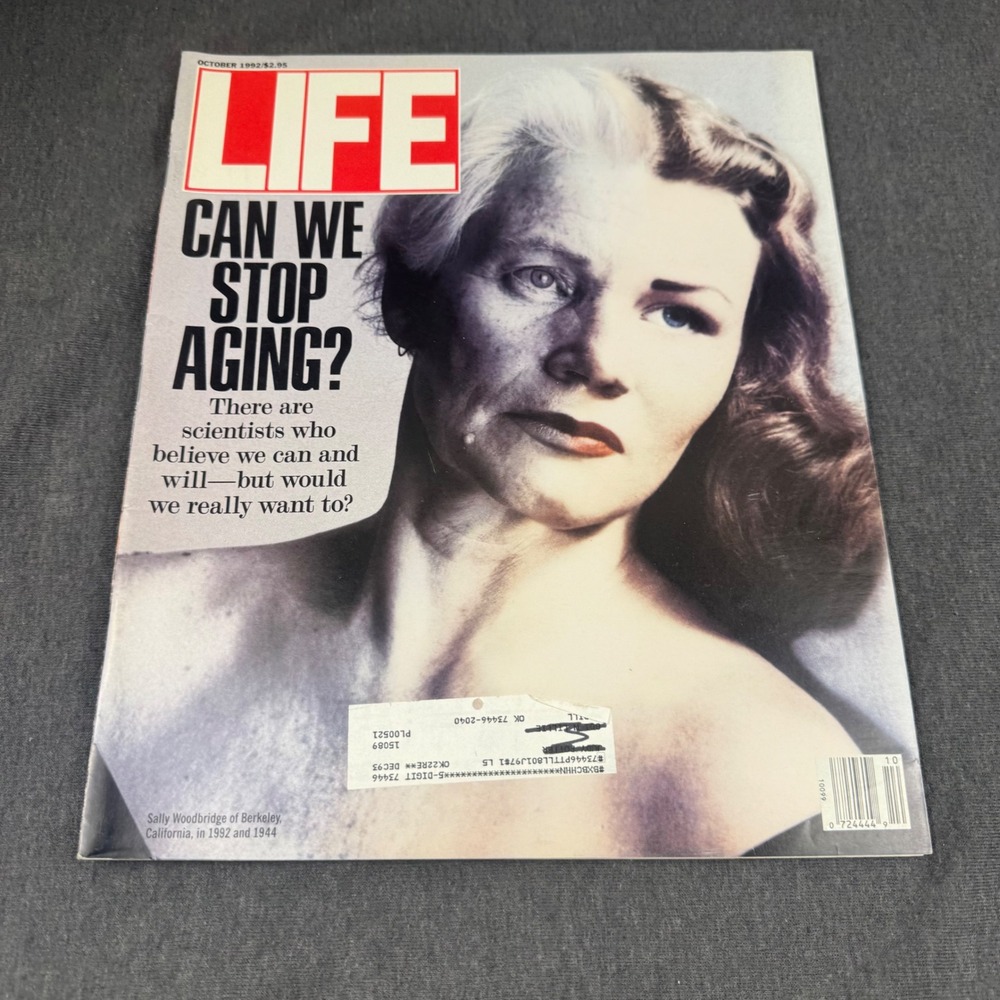LIFE‎ Magazine October 1992 Can We Stop Aging Sally Woodbridge Cover